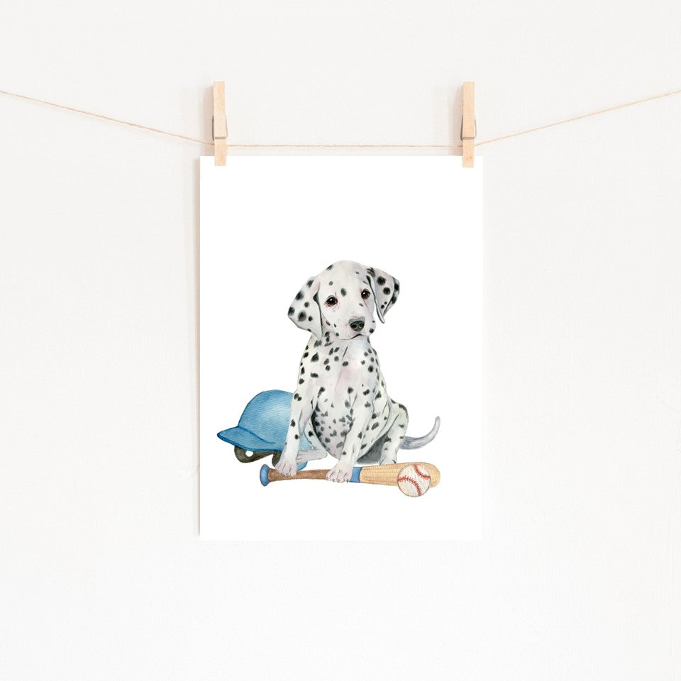 Dalmatian Puppy Baseball Wall Art