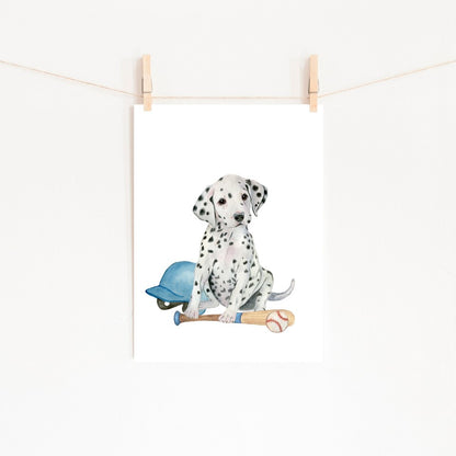 Dalmatian Puppy Baseball Wall Art