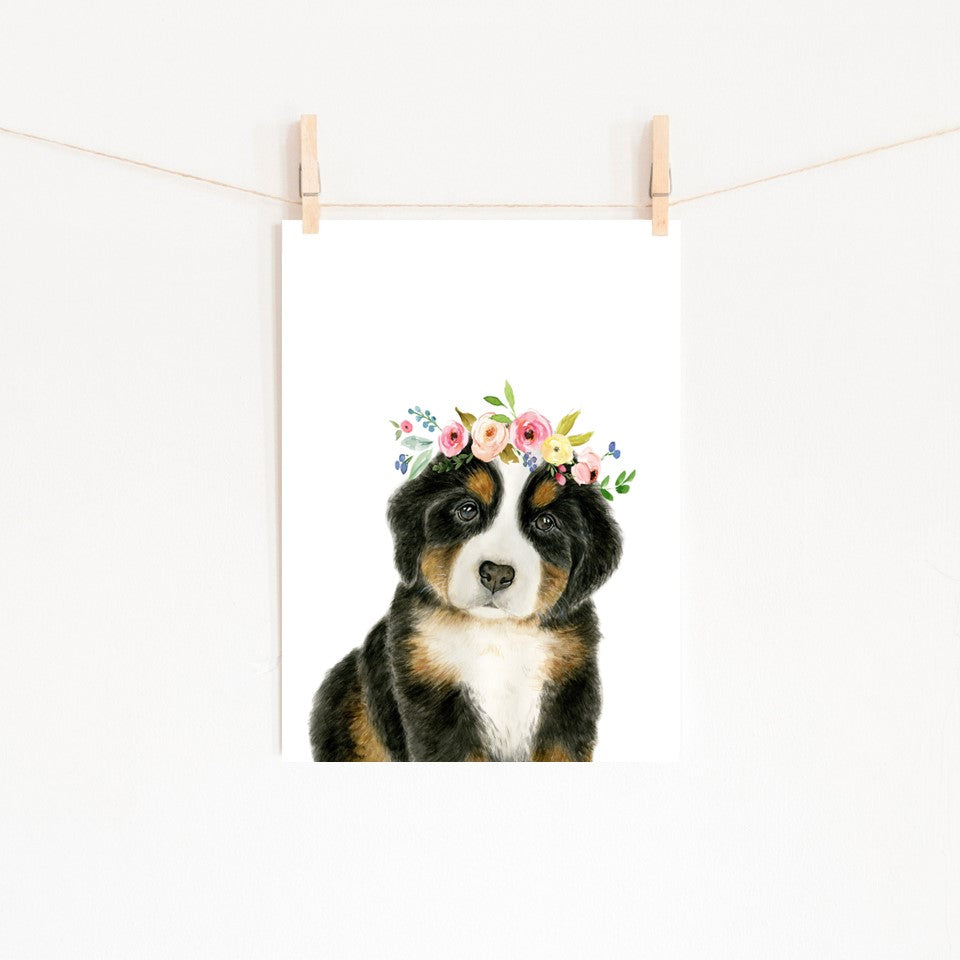 Bernese Mountain with Flower Crown