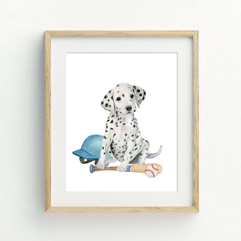 Dalmatian Puppy Baseball Wall Art