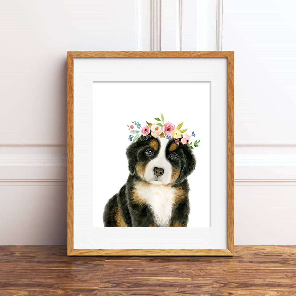 Bernese Mountain with Flower Crown