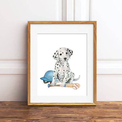 Dalmatian Puppy Baseball Wall Art