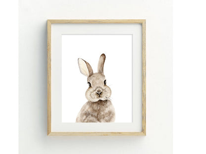 Set of 2 Bunny Front and Back Wall Art Prints