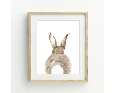 Set of 2 Bunny Front and Back Wall Art Prints