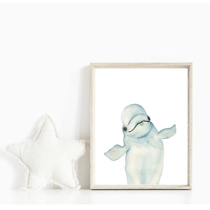 Set of 6 Ocean Animals Nursery Wall Art