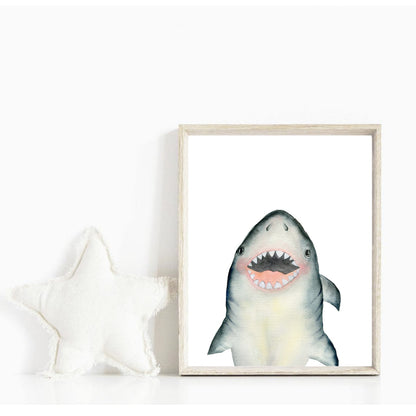 Set of 6 Ocean Animals Nursery Wall Art