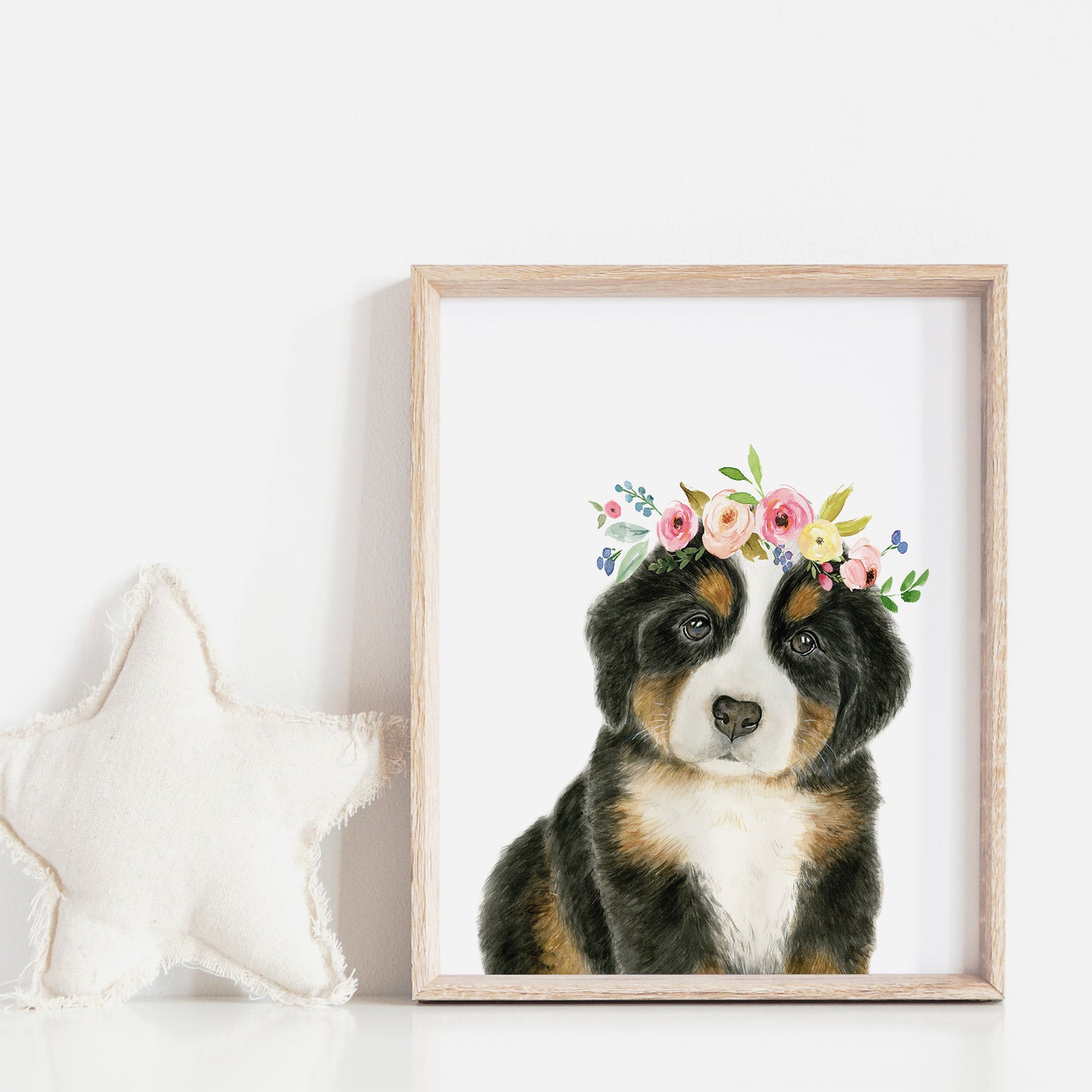 Bernese Mountain with Flower Crown