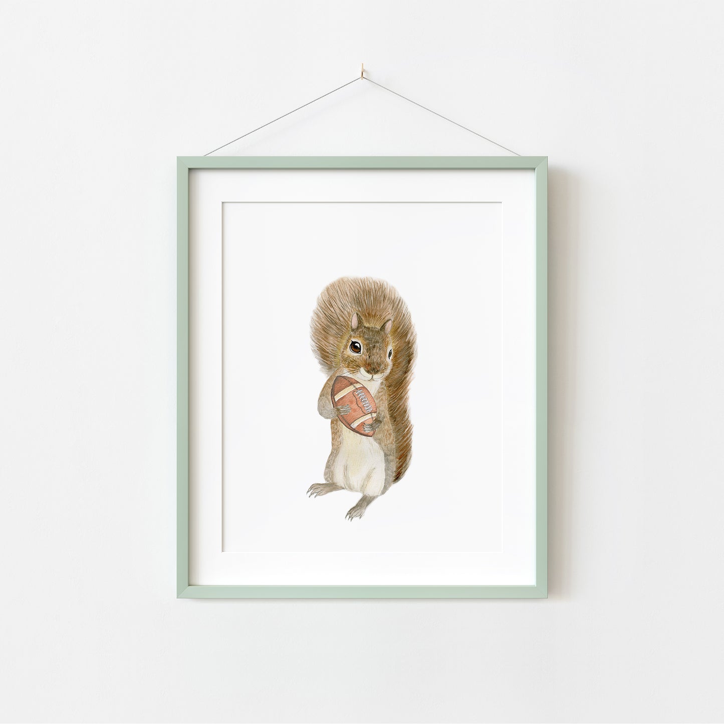 Squirrel Football Wall Art